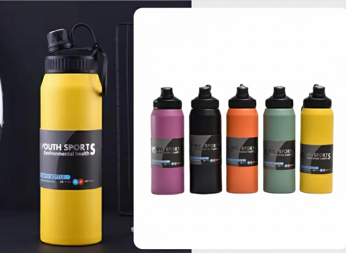 YOUTHSPORTS 800ml Vacuum Sports Flask – Stainless Steel Insulated Bottle, Keeps Drinks Hot or Cold for 24 Hours