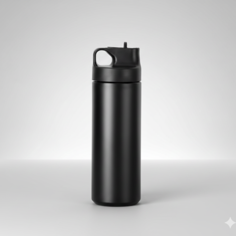 AquaSprint Sportive Water Flask – Black – Leak-Proof – Lightweight & Durable