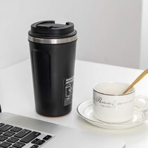 Smart Suction Thermal Mug – 500ml | Anti-Spill Coffee & Tea Travel | Vacuum Insulated Stainless Steel, Leak-Proof, Non-Tip Design