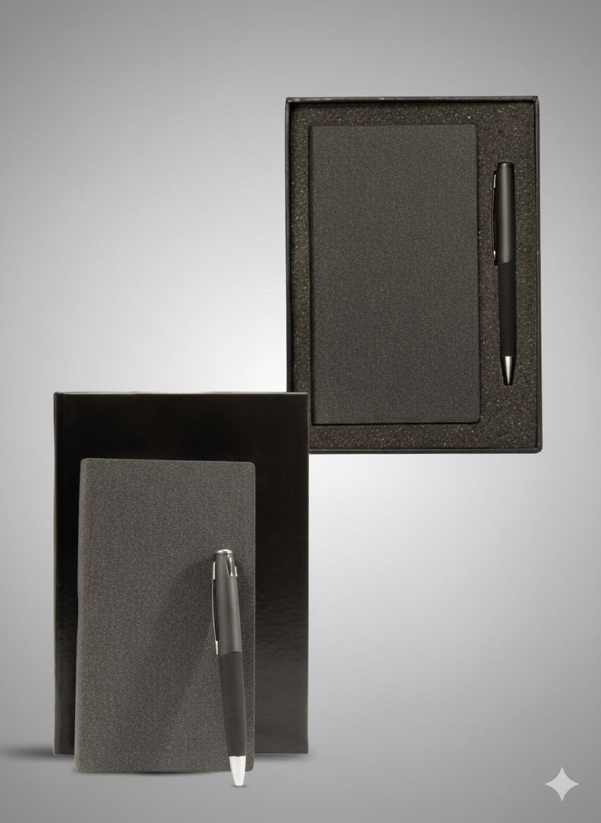 Luxury A6 Leather Notebook with Elegant Pen – Perfect Professional Gift Set