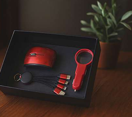 Premium Tech Gift Set –  Wireless Mouse + 3-in-1 Charging Cable