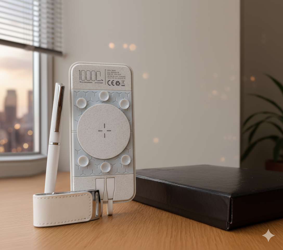 Business Gift Set with Power Bank, USB Flash Drive & Pen – Elegant Corporate Essentials