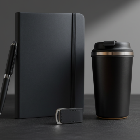 Executive Gift Set with Thermal Mug, Notebook, Pen & Flash Drive