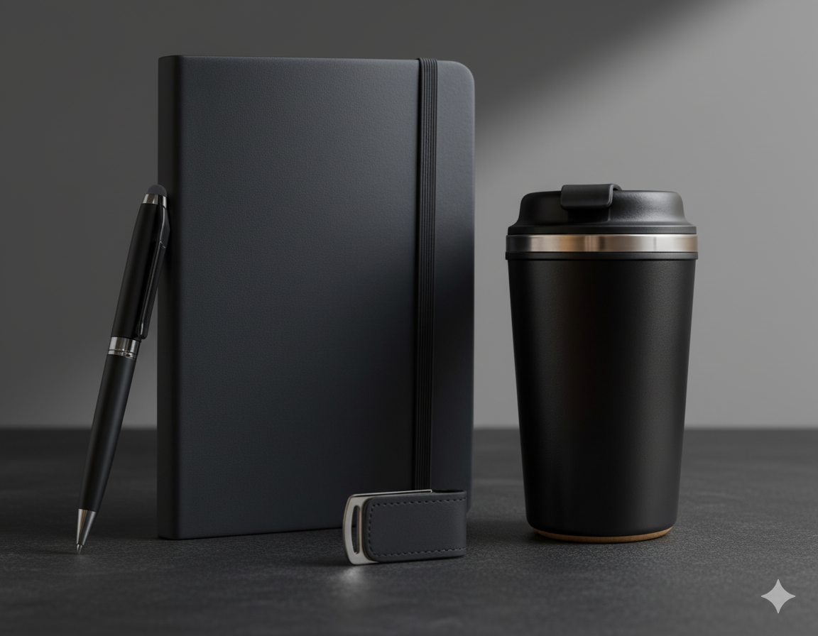 Executive Gift Set with Thermal Mug, Notebook, Pen & Flash Drive