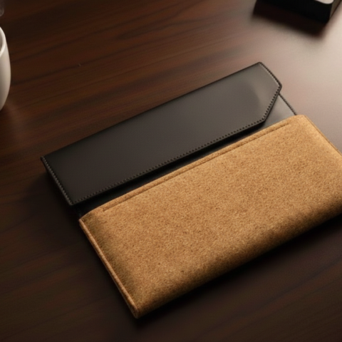 Executive Leather Notebook Folder – Refillable A5 Business Organizer with Inner Pockets & Secure Flap Closure