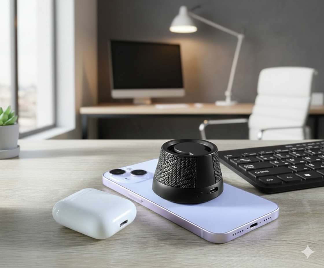 مكبر صوت (سبيكر) مغناطيسي محمول بجلد فاخر وتصميم Sik