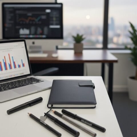 نوت بوك A5 جلد أسود فاخر بإغلاق مغناطيسي – مفكرة أنيقة واحترافية