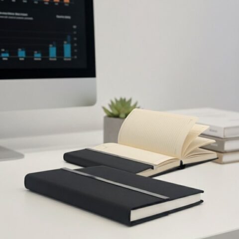 Premium A5 Leather Notebook – Sleek  Journal with Smooth Pages for Office, School & Travel