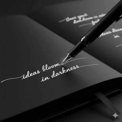 Premium Black Notebook with Matching Pen – Dark Aesthetic for Modern Professionals