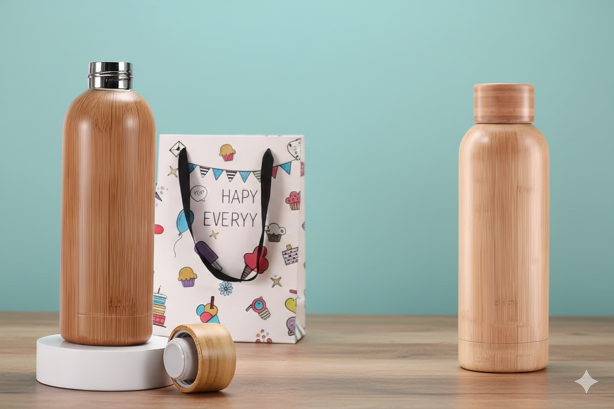 BAMBOOQUENCH Thermal Bottle – Natural Hydration, Sustainable Style