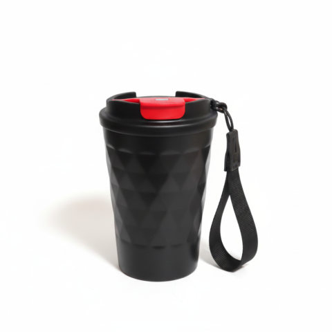 350ml Double-Wall Vacuum Insulated Thermal Mug with Anti-Leak Lid – Black