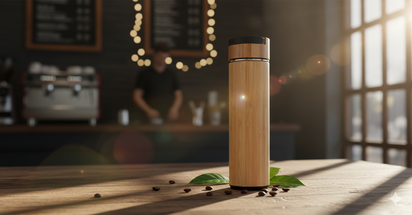 THERMALBOO Thermal Mug – Sleek Bamboo Design with Advanced Insulation