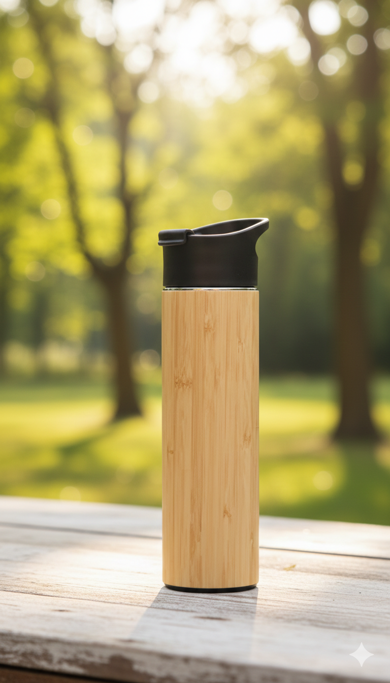 BREWBOO Thermal Mug – Eco-Friendly Bamboo Design