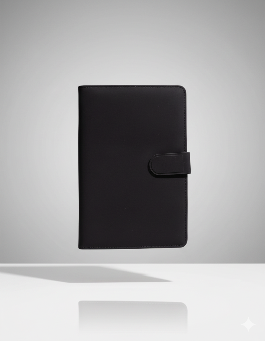 Black Leather Notebook – Elegant Professional Journal