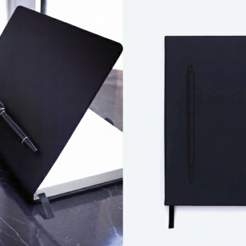 Magnetic-Closure Leather Notebook — Sleek Professional Journal