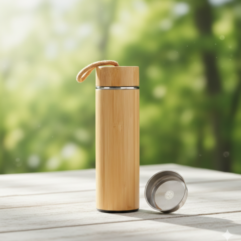 BAMBOONEST Thermal Mug – Stylish Bamboo Design with Advanced Insulation