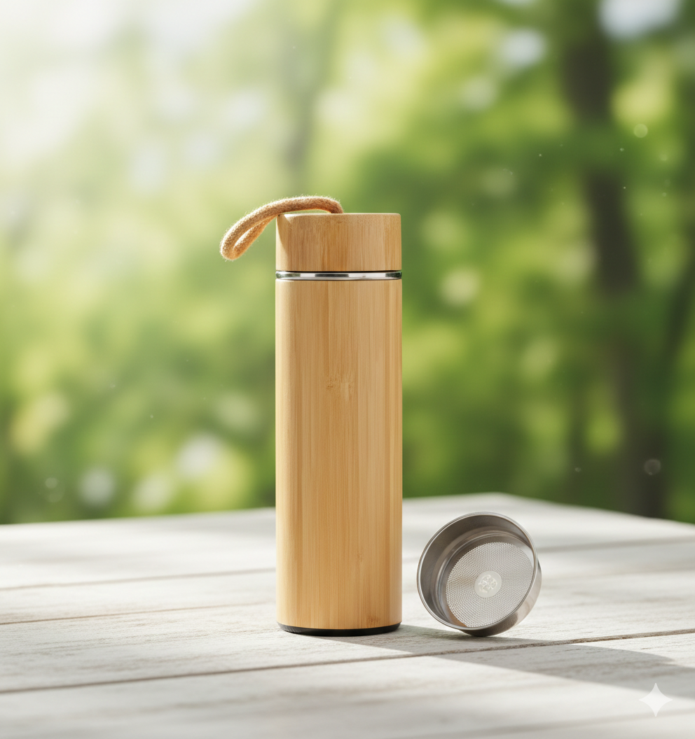 BAMBOONEST Thermal Mug – Stylish Bamboo Design with Advanced Insulation