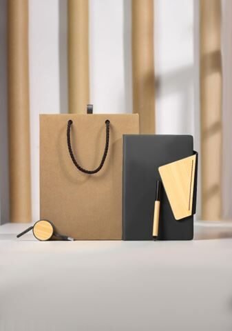 شنطة هدايا كرافت فاخرة + نوت بوك بتصاميم متعددة