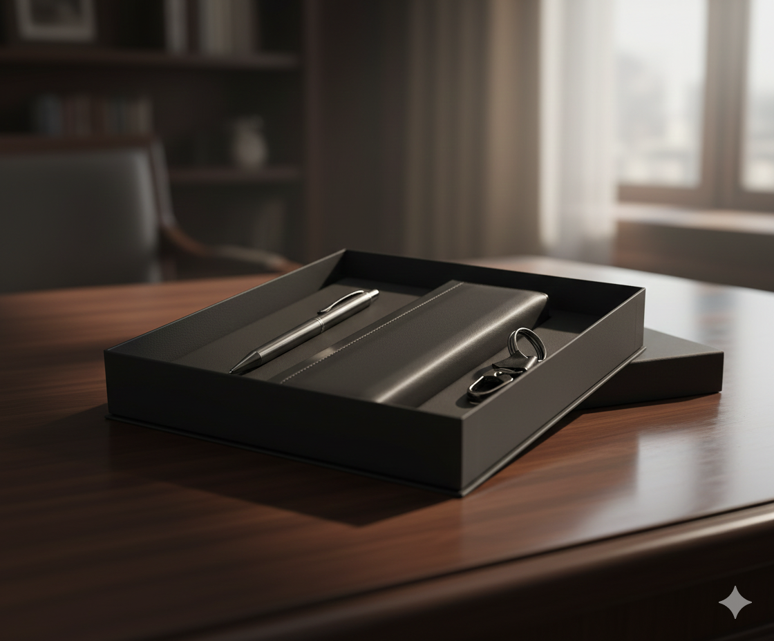 Luxury Notebook Gift Set – Notebook, Pen & Keychain