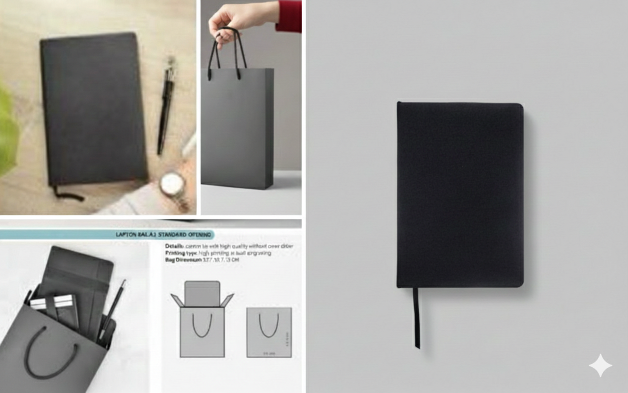 Elegant Office Gift Set – Notebook, Pen & Gift Bag