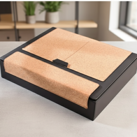 Cork Medium Storage Box – Elegant Eco-Friendly Organizer for Office & Gifts