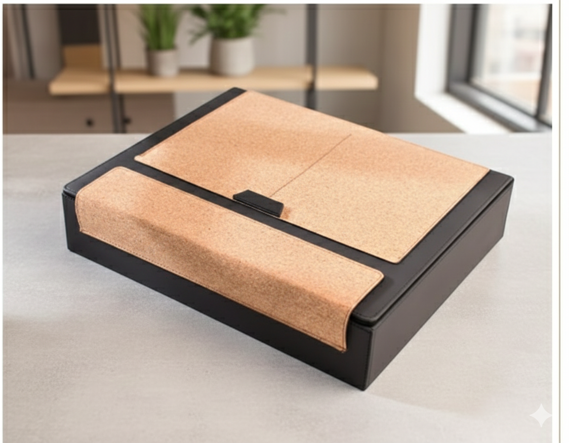 Cork Medium Storage Box – Elegant Eco-Friendly Organizer for Office & Gifts