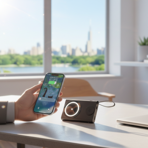 Multi-Device Wireless Power Bank 10000mAh – Phone, Watch & Earbuds Charging with LED Display