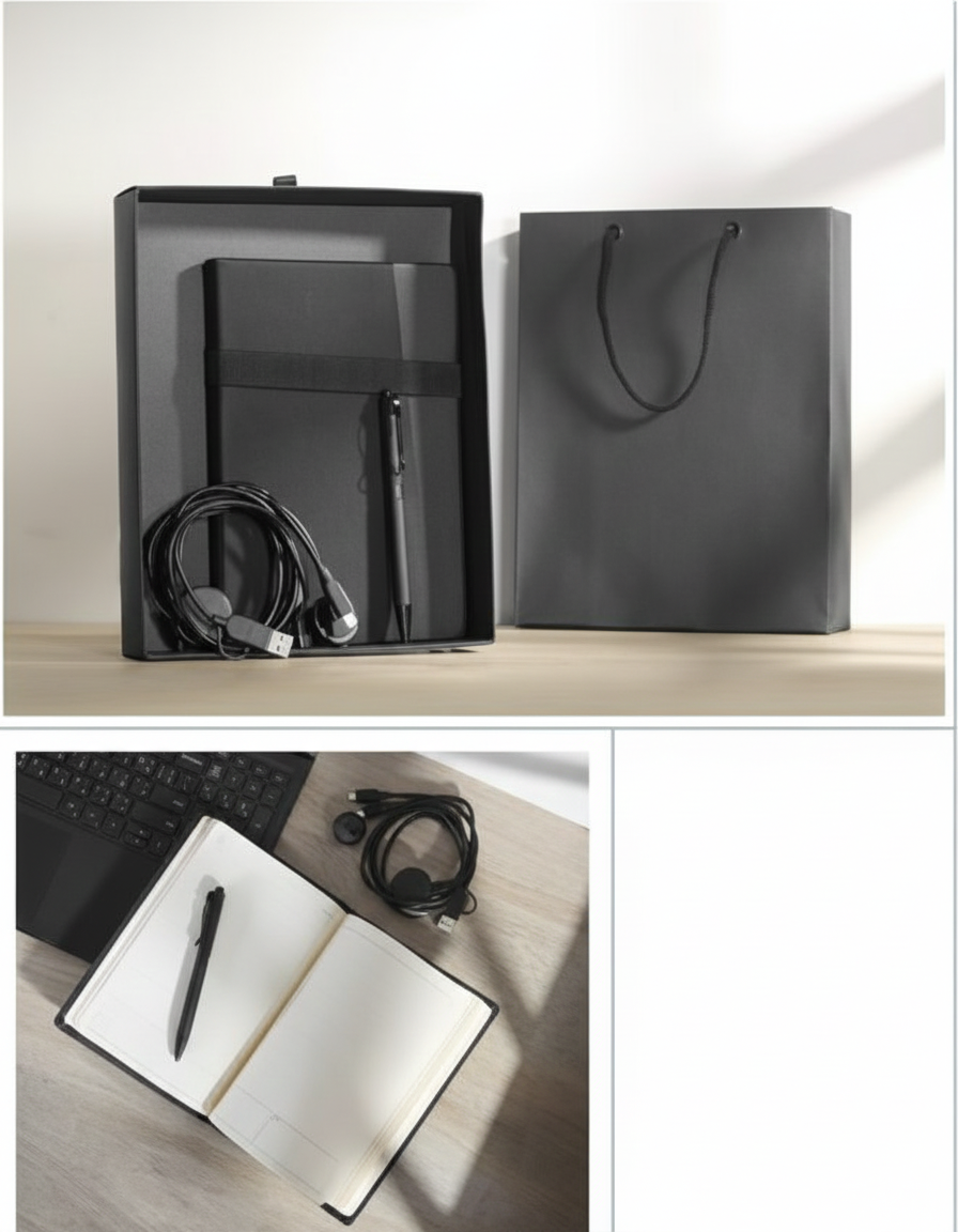 Elegant Notebook & Pen Gift Set with Premium Gift Bag