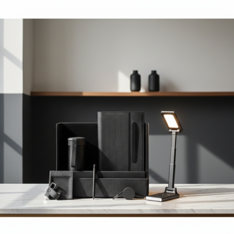 Luxury Multi-Piece Office Gift Set – Turkish Leather Organizer with Wireless Charger & Premium Accessories