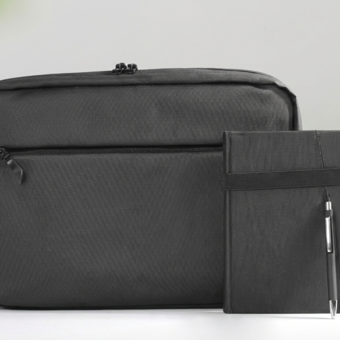 Essential Black Work Set – Elegant  Work Bag with Notebook & Pen
