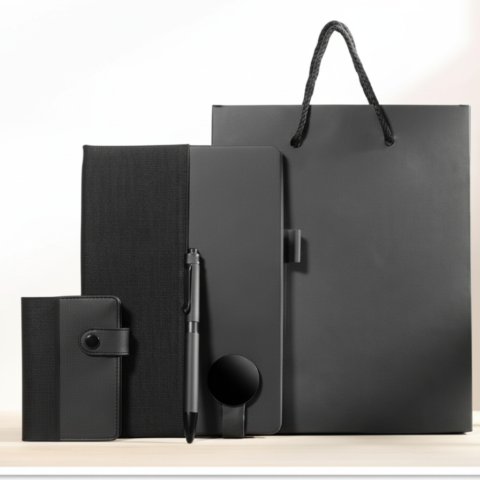 Notebook & Pen Gift Set with Gift Bag and Card Holder