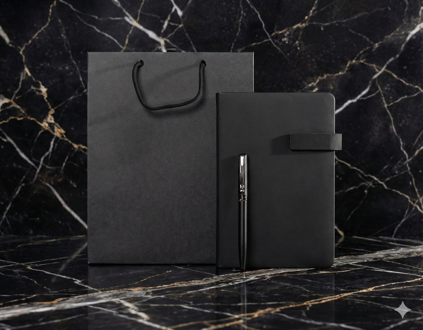 Black Notebook & Premium Pen Gift Set