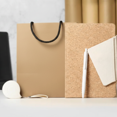 Eco-Friendly Corporate Gift Set – Kraft Paper Bag with Notebook & Pen