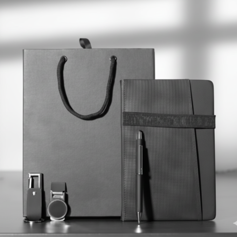 Premium Office Gift Set – Notebook, Pen & USB – Stylish Gift Bag